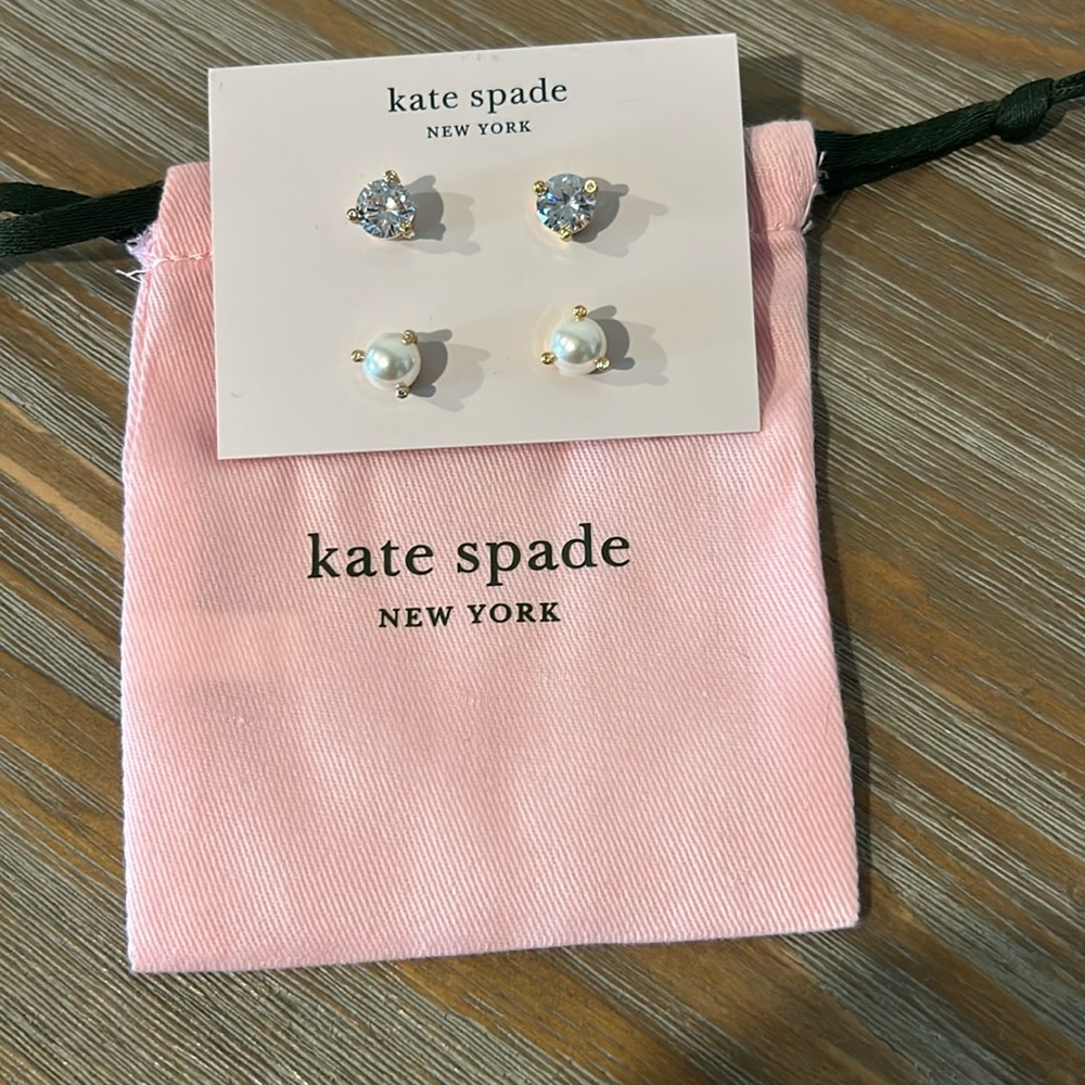 Kate Spade two earring set with dust bag